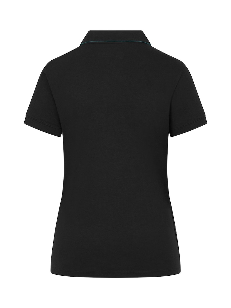 Fanatics Womens F1 Mercedes AMG Petronas Classic Black Polo Shirt - Image 3 of 3