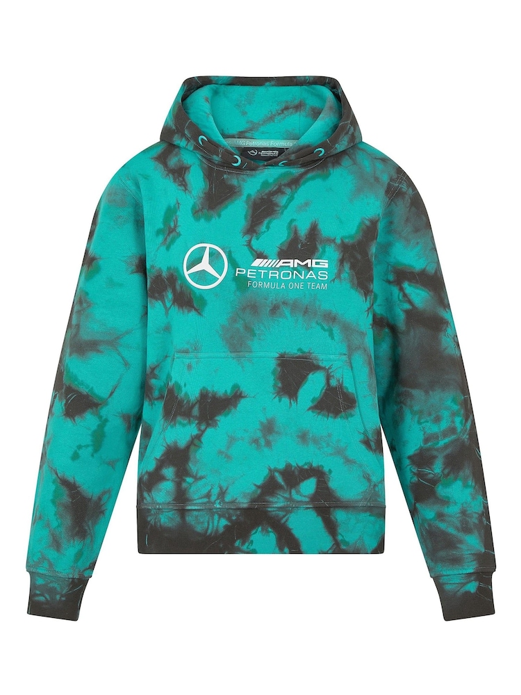 Fanatics Green F1 Mercedes AMG Petronas Tie Dye Hoodie - Image 2 of 3