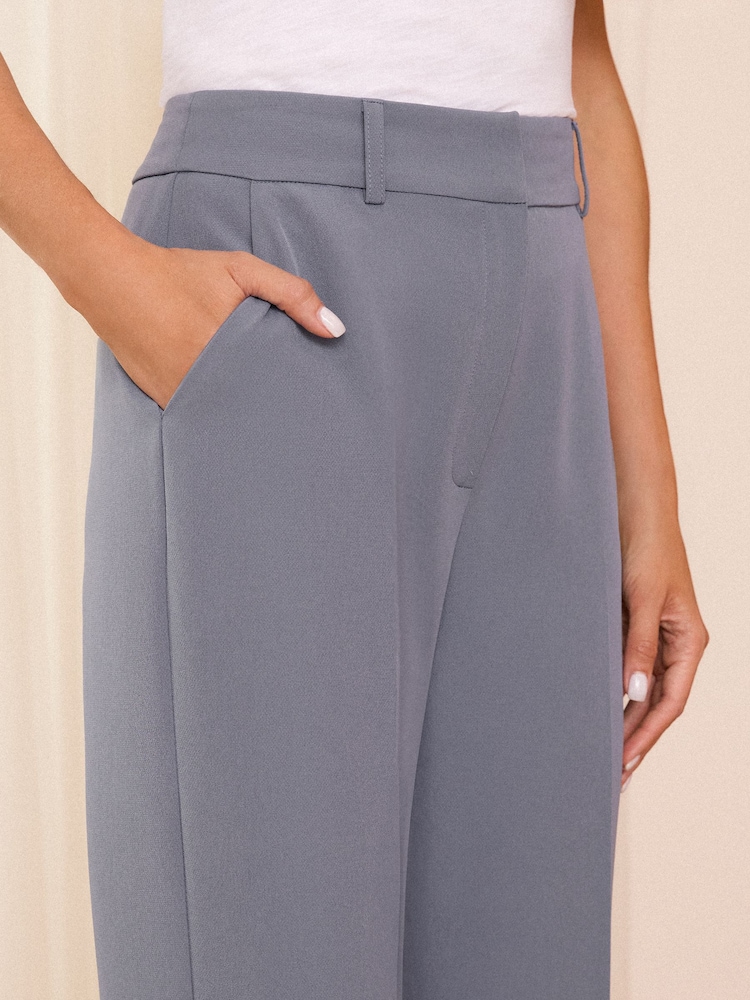 Love & Roses Grey High Waist Wide Leg Tailored Trousers - Image 4 of 4