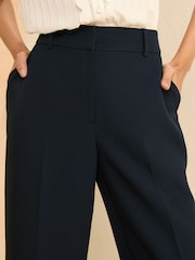 Love & Roses Navy Blue High Waist Wide Leg Tailored Trousers - Image 2 of 4