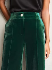 Lipsy Black Petite Velvet Wide Leg Trousers - Image 3 of 4
