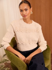 Love & Roses Ivory Lace Jumper - Image 1 of 4