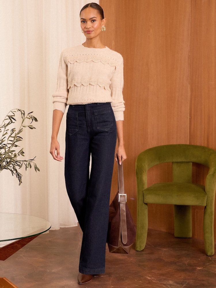 Love & Roses Ivory Lace Jumper - Image 2 of 4 Love & Roses Ivory Lace Jumper - Image 2 of 4