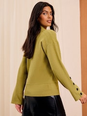 Love & Roses Green Premium With Wool High Neck Jumper - Image 2 of 5