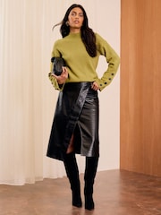 Love & Roses Green Premium With Wool High Neck Jumper - Image 4 of 5