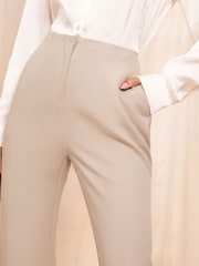 Friends Like These Neutral Tailored Tapered Ankle Grazer Trousers - Image 3 of 4