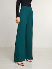 Lipsy Teal High Waist Wide Leg Tailored Trousers - Image 1 of 4