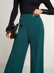 Lipsy Teal High Waist Wide Leg Tailored Trousers - Image 3 of 4
