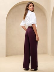 Lipsy Red Petite High Waist Wide Leg Tailored Trousers - Image 4 of 4