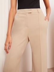 Friends Like These Neutral Wide Leg Stretch Tailored Trousers - Image 3 of 4