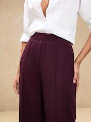 Lipsy Burgundy Red High Waist Wide Leg Tailored Trousers - Image 3 of 4