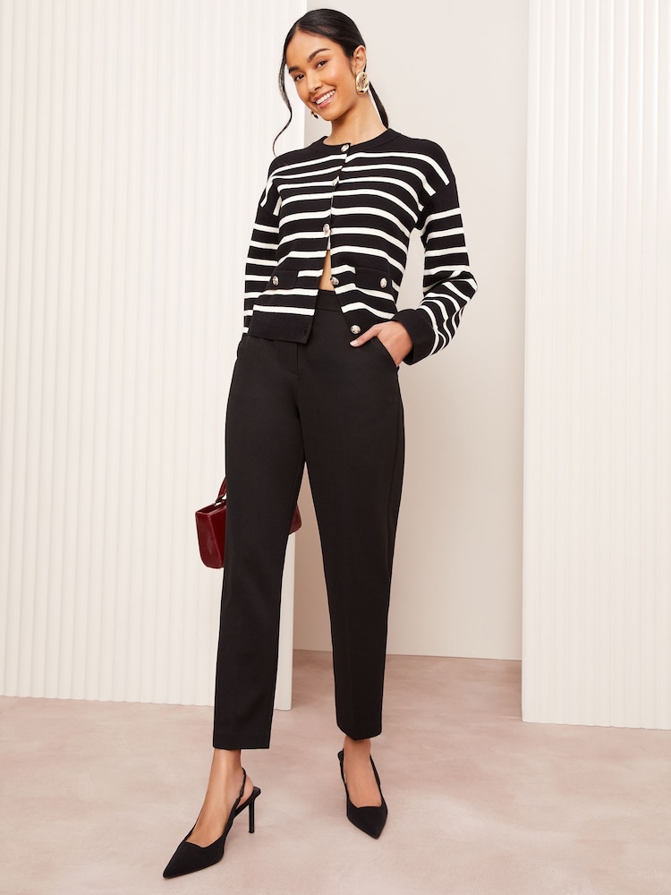 Friends Like These Black Straight Leg Stretch Tailored Trousers - Image 2 of 4