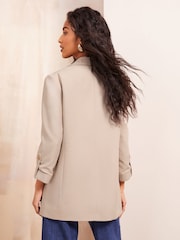 Neutral - Friends Like These Edge to Edge Skräddarsydd Sleeve Detail Kavaj - Bild 4 av 4