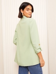 Friends Like These Green Haze Petite Edge to Edge Tailored Sleeve Detail Blazer - Image 4 of 4