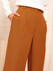 Friends Like These Orange Premium Elastic Back Tailored Wide Leg Trousers - Image 3 of 4