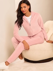 Lipsy Pink Velour Jogger Trousers - Image 2 of 4
