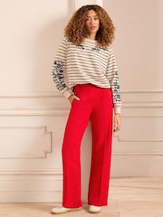 Black And White Stripe Broderie - سويت شيرت جيرسيه من Love & Roses - صورة 3 من 4