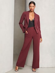 Lipsy Burgundy Red Single Button Tailored Blazer - Image 2 of 4