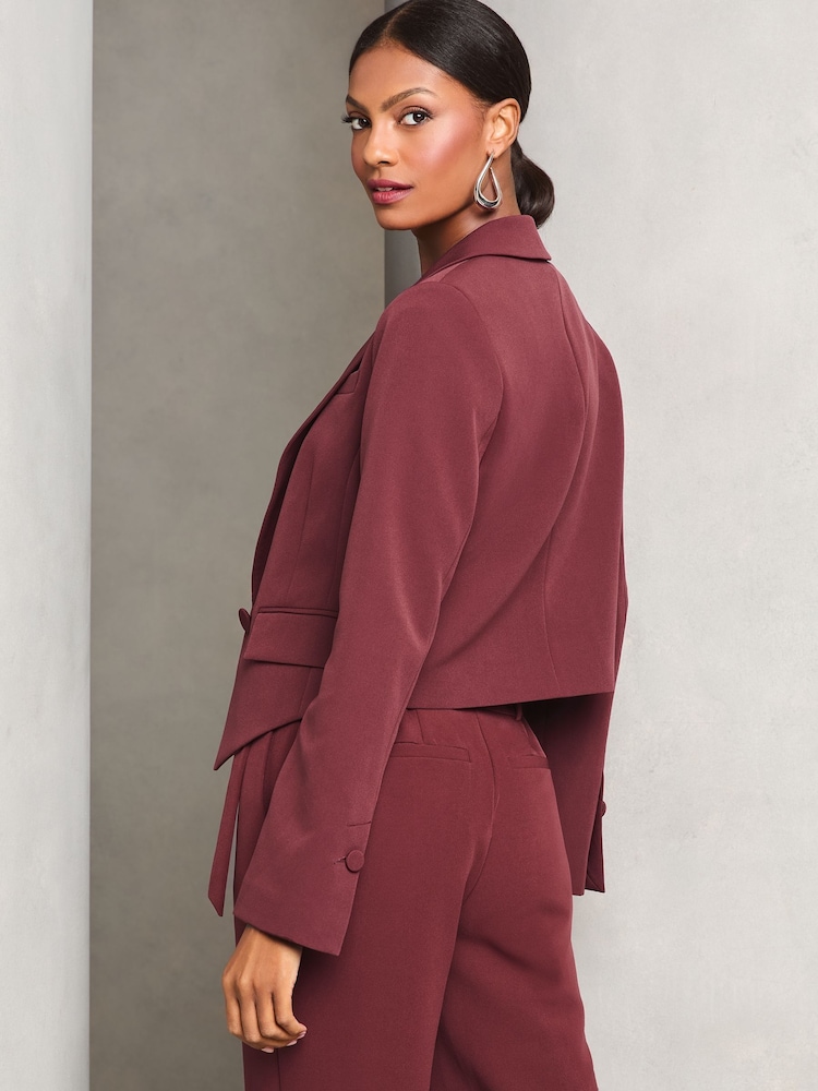 Lipsy Burgundy Red Single Button Tailored Blazer - Image 4 of 4 Lipsy Burgundy Red Single Button Tailored Blazer - Image 4 of 4