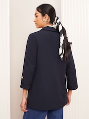 Friends Like These Navy Edge to Edge Tailored Sleeve Detail Blazer - Image 4 of 4