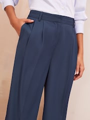 Friends Like These Navy Premium Elastic Back Tailored Wide Leg Trousers - Image 3 of 5