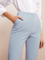 Friends Like These Blue Tailored Tapered Ankle Grazer Trousers - Image 3 of 4
