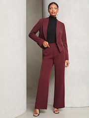 Lipsy Burgundy Red Wide Leg D Ring Trousers - Image 3 of 4