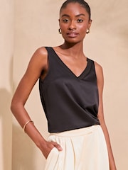 Camisola con cuello de pico y panel de gasa de Lipsy - Imagen 1 de 4