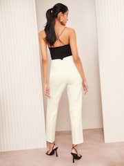 Friends Like These White Tailored Tapered Ankle Grazer Trousers - Image 4 of 4