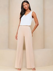 Lipsy Ivory White Chiffon Panel V-Neck Camisole - Image 3 of 4