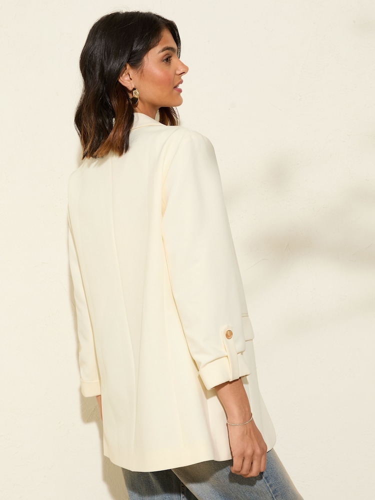 Wit - Friends Like These Edge to Edge Tailored Sleeve Detail Blazer - Image 5 of 5