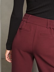 Lipsy Burgundy Red Petite Wide Leg D Ring Trousers - Image 4 of 4