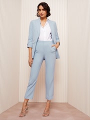 Friends Like These Blue Petite Tailored Tapered Ankle Grazer Trousers - Image 2 of 4