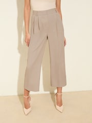 Friends Like These Camel Premium Crop Wide Leg Elastic Waist Trousers - Image 3 of 4
