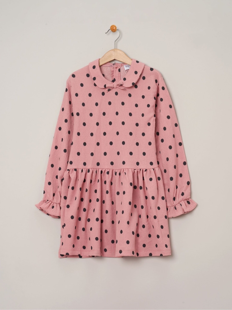 Miss Girls Faux Fur Jacket, Dress And Tights Outfit Set - Image 3 of 4