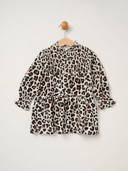 Miss Girls Faux Fur Jacket, Dress And Tights Outfit Set - Image 2 of 3