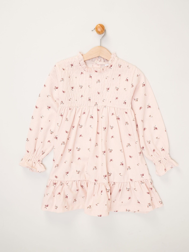 Miss Girls Faux Fur Jacket, Dress And Tights Outfit Set - Image 3 of 4