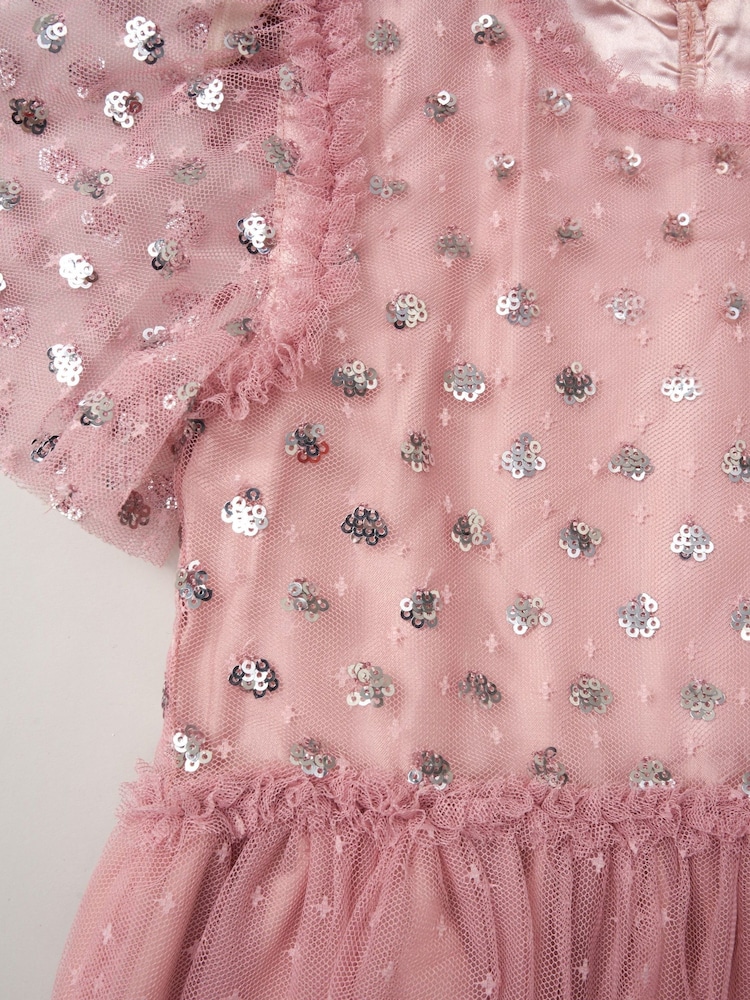 Miss Cluster Sequin Waterfall Dress - Image 2 of 2