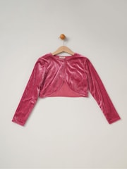 Miss Sequin Waterfall Dress With Faux Fur Bolero Outfit Set - Image 3 of 4