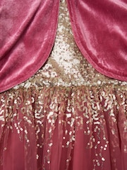 Miss Sequin Waterfall Dress With Faux Fur Bolero Outfit Set - Image 4 of 4