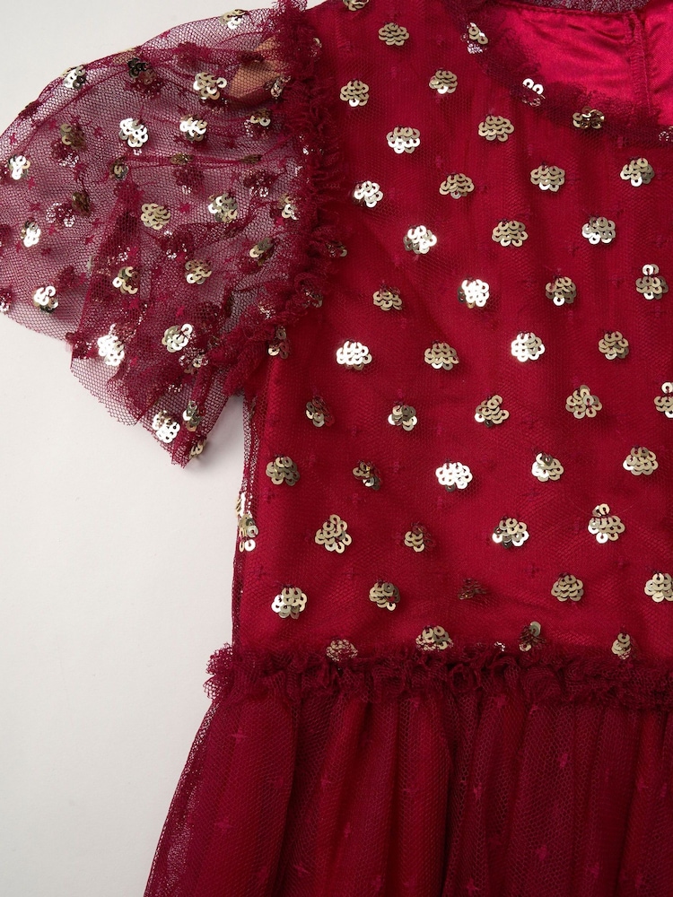 Miss Cluster Sequin Waterfall Dress - Image 2 of 2