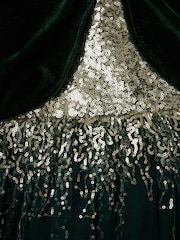 Miss Sequin Waterfall Dress With Faux Fur Bolero Outfit Set - Image 4 of 5