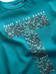 أخضر - تيشِرت %100 قطن مزيّن بطبعة غرافيك من Baker By Ted Baker - صورة 3 من 5