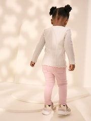 Blue Stripe Flower Rib Long Sleeve T-Shirt (3mths-7yrs) - Image 3 of 8