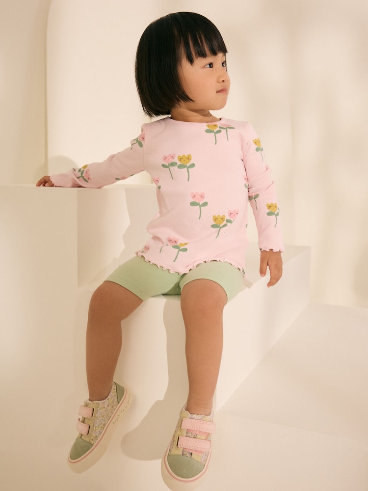 Personaje de flor rosa - Camiseta de manga larga con canalé (3 meses-7 años) - Imagen 2 de 7 Personaje de flor rosa - Camiseta de manga larga con canalé (3 meses-7 años) - Imagen 2 de 7