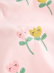 Pink Flower Character Rib Long Sleeve T-Shirt (3mths-7yrs) - Image 6 of 7