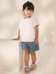 White 100% Cotton Print Short Sleeve Scallop T-Shirt (3mths-7yrs) - Image 2 of 7