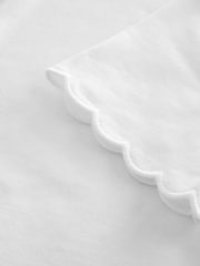 White 100% Cotton Print Short Sleeve Scallop T-Shirt (3mths-7yrs) - Image 7 of 7