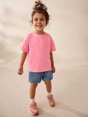 Pink 100% Cotton Daisy Short Sleeve T-Shirt (3mths-7yrs) - Image 2 of 8