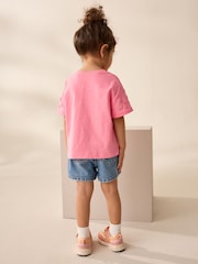 Pink 100% Cotton Daisy Short Sleeve T-Shirt (3mths-7yrs) - Image 3 of 8